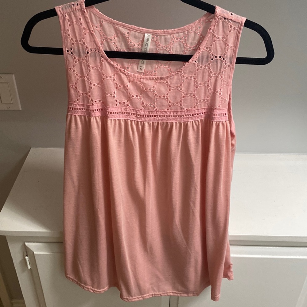 Forgotten Grace pink babydoll tank top